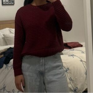 H&M Deep Red Knit Sweater